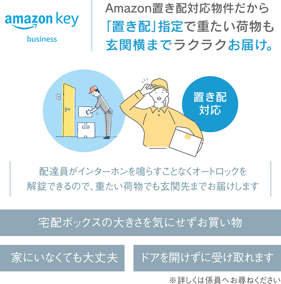 「Amazon Key for Business」の便利な置き配サービスを導入。